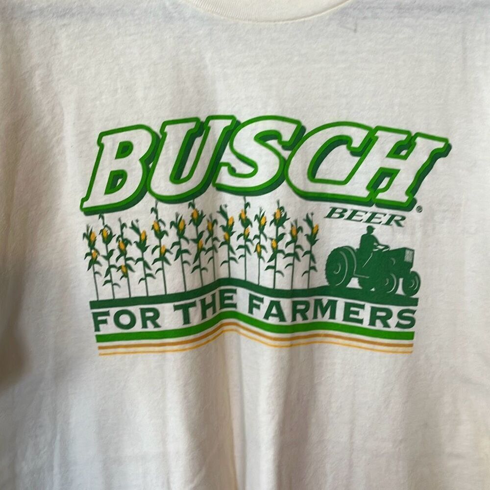 Busch For The Farmers Beer T-Shirt Size XL - Picture 3 of 4